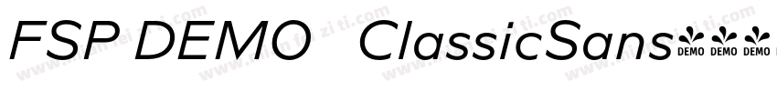 FSP DEMO   ClassicSans字体转换